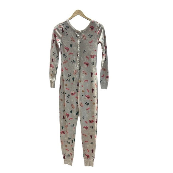 Old Navy Thermal Onesie Pajama XS Hot Cocoa Holiday Print - Picture 1 of 6